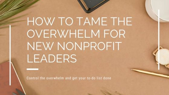 How to Tame the Overwhelm for New Nonprofit Leaders