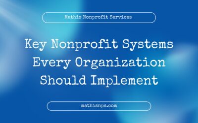Key Nonprofit Systems Every Organization Should Implement